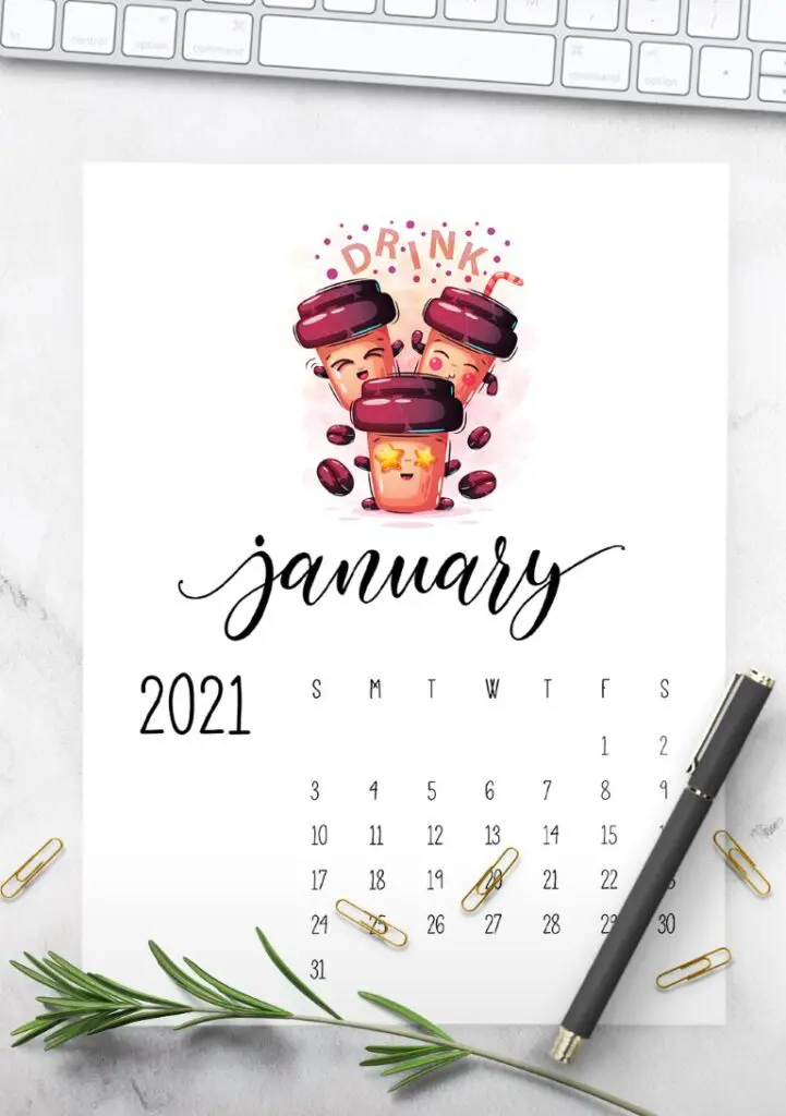 Free Printable Calendar 2021 - calendar 44 mockup 2