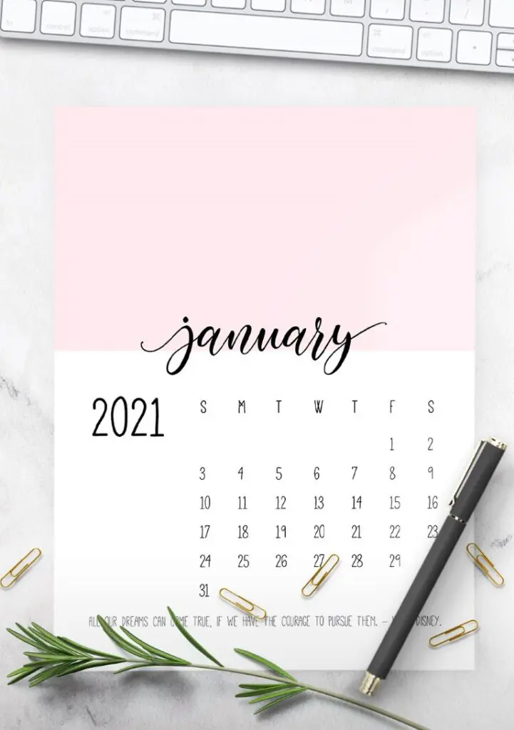 Free Printable Calendar 2021 - calendar 54 mockup 2