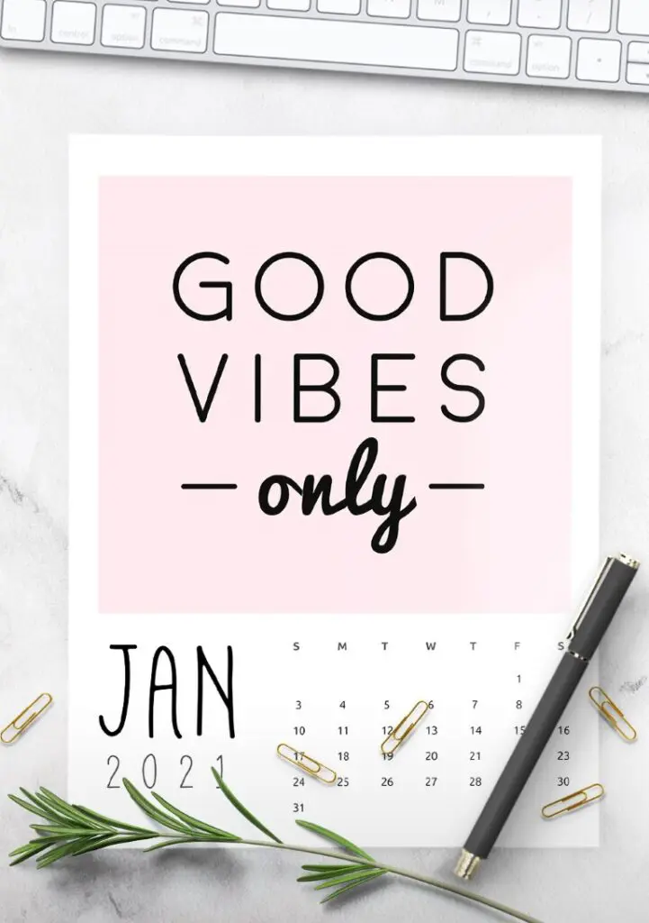 Free Printable Calendar 2021 - calendar 60 mockup 2