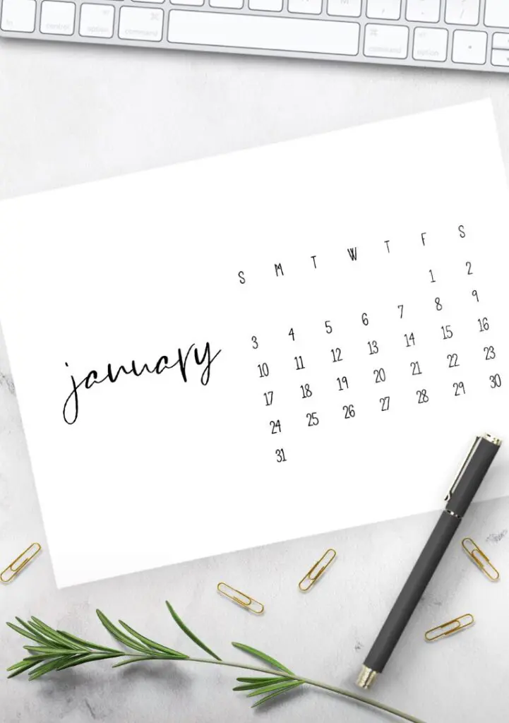 2021 Calendar Printable Free Template
