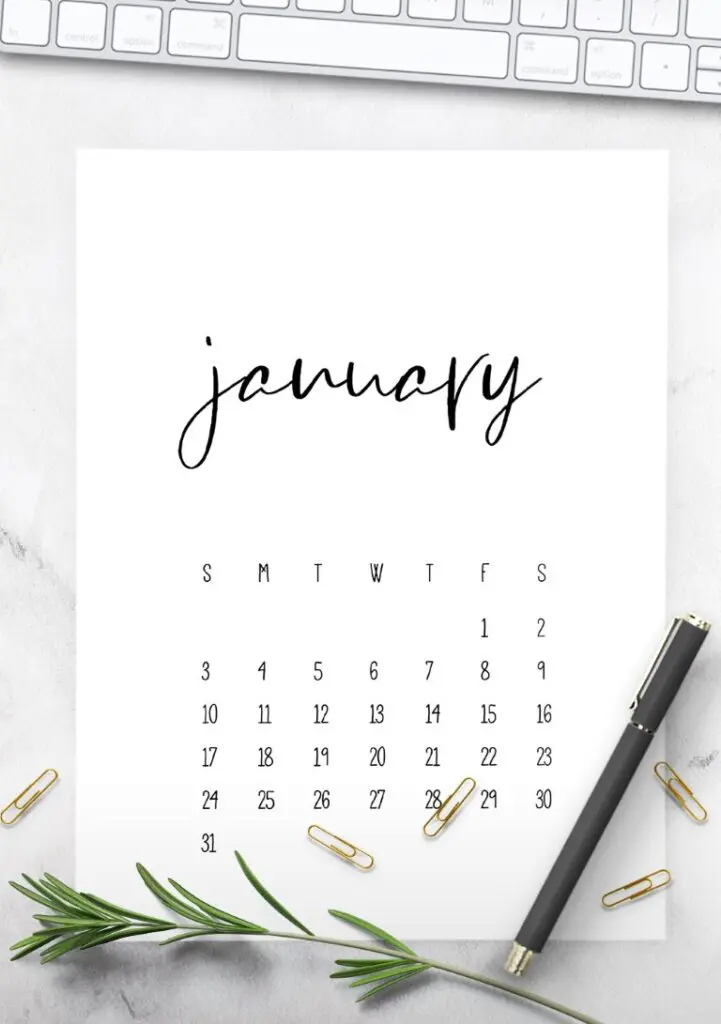 2021 Calendar Free Printable Template