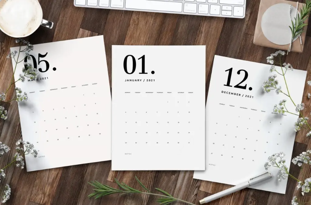 Free Printable Calendar 2021 - calendar 65 mockup 1