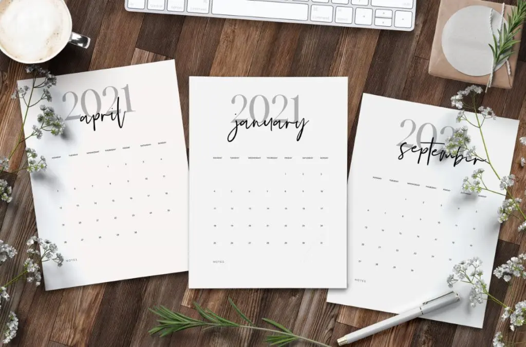 Free Printable Calendar 2021 - calendar 66 mockup 1
