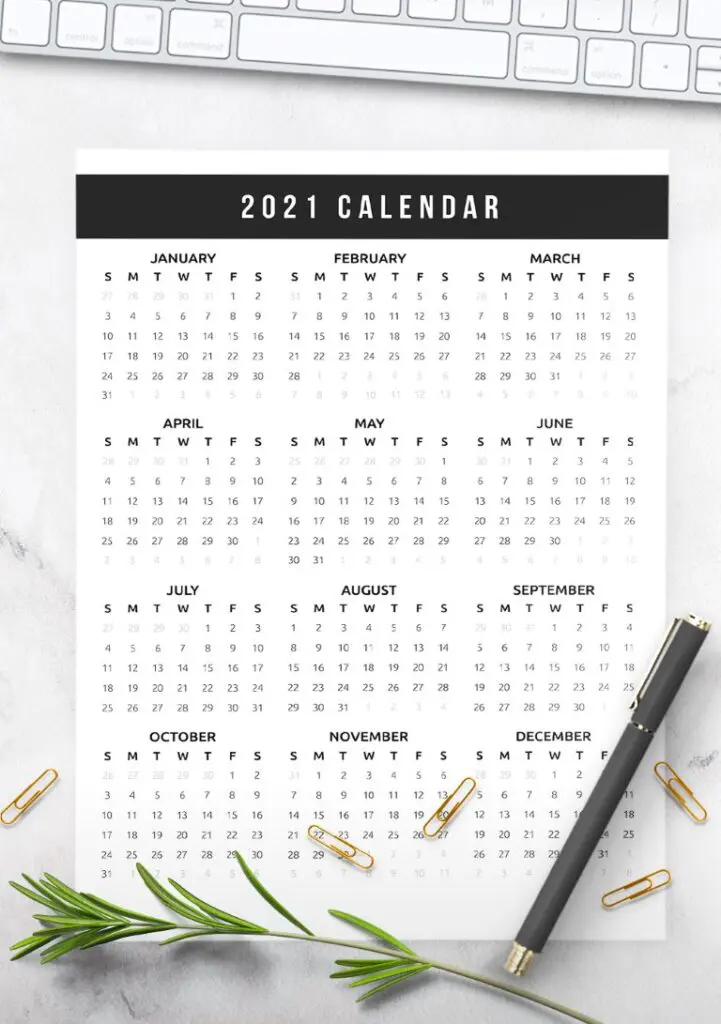 Free Printable Calendar 2021 - calendar 9 mockup 1
