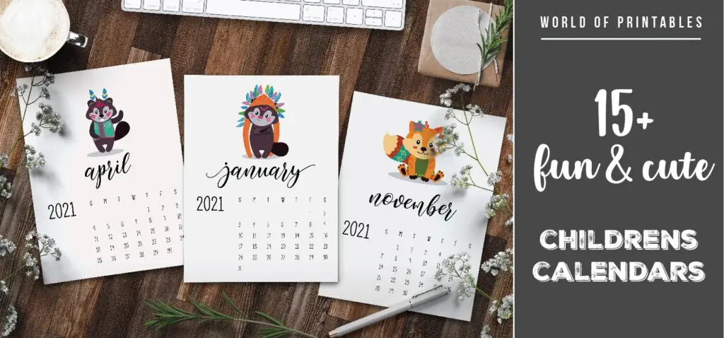 15 fun and cute childrens calendars 2021-01 - WOP