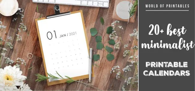 20 perfect minimalist calendars for 2021 printable-01 - WOP