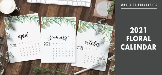 2021 Floral Calendar