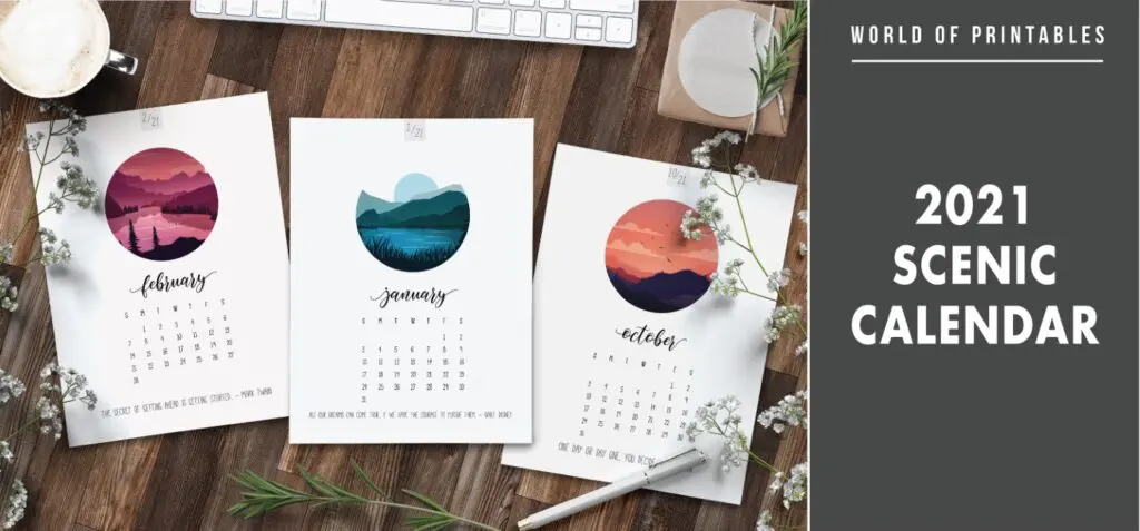 2021 Scenic Calendar