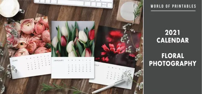 2021 calendar Floral photography