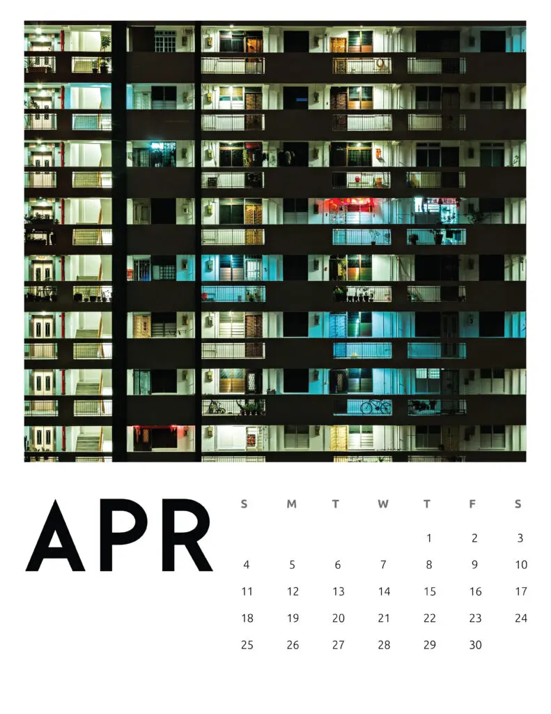 April 2021 Calendar Abstract Photography