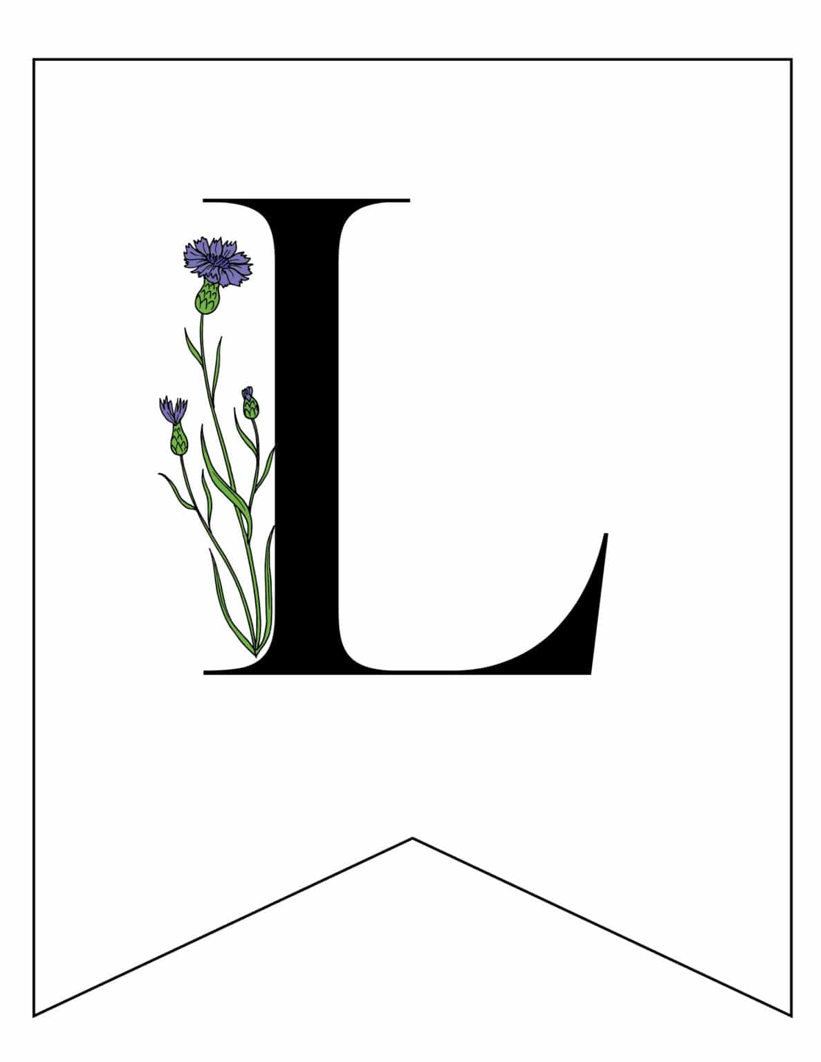 free printable banner letters with flowers world of printables