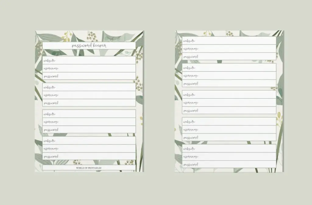 Botanical Password Keeper Mockup