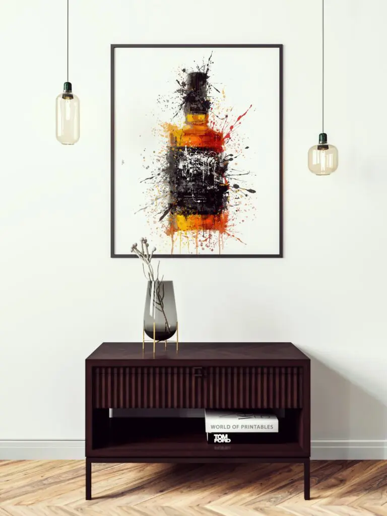 Bourbon Black Label Splash Wall Art 3