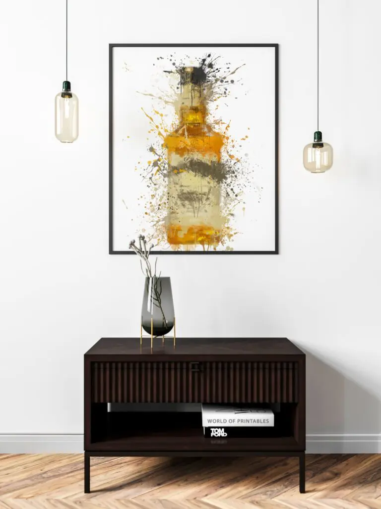 Bourbon Yellow Label Splash Wall Art