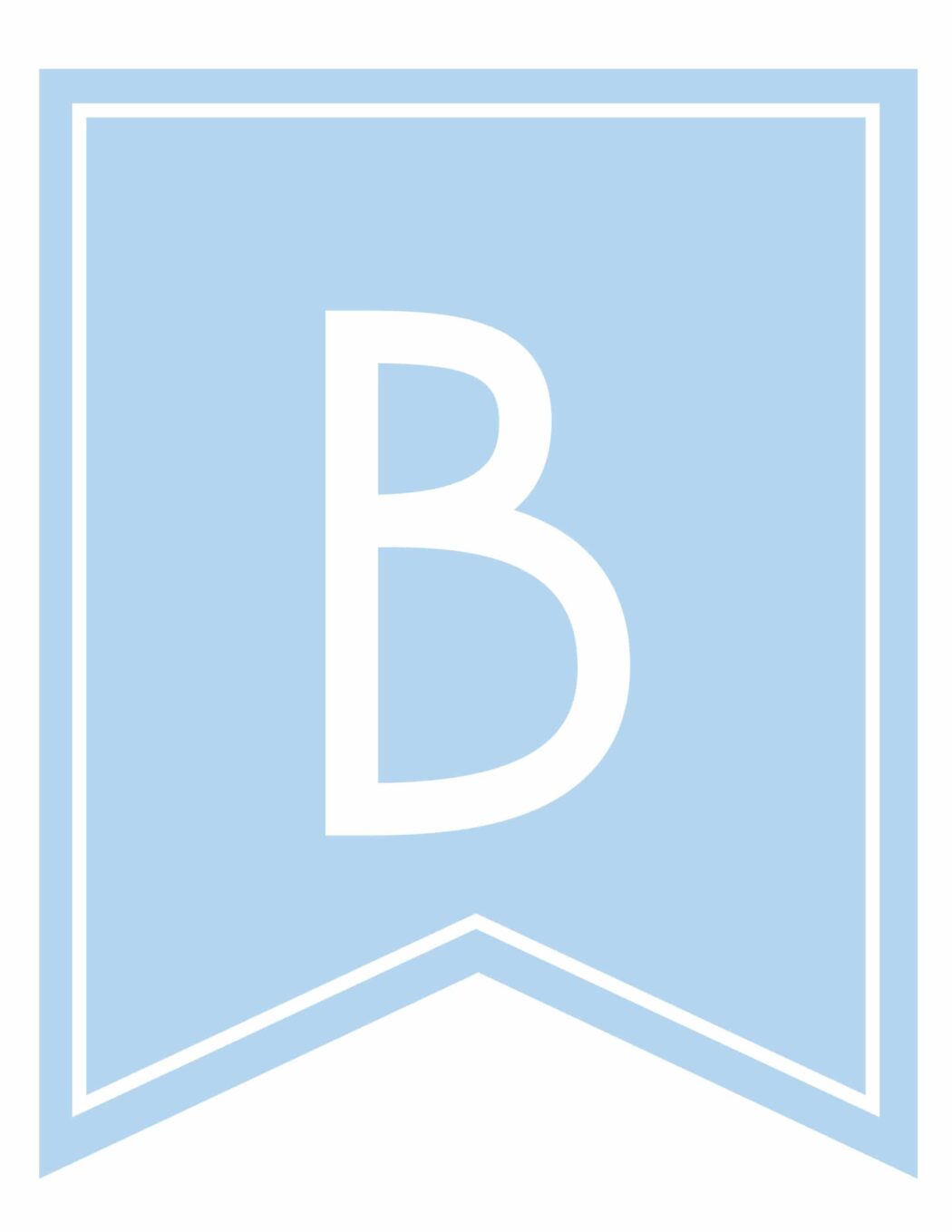 Free Printable Boys Blue Banner Letters - World of Printables