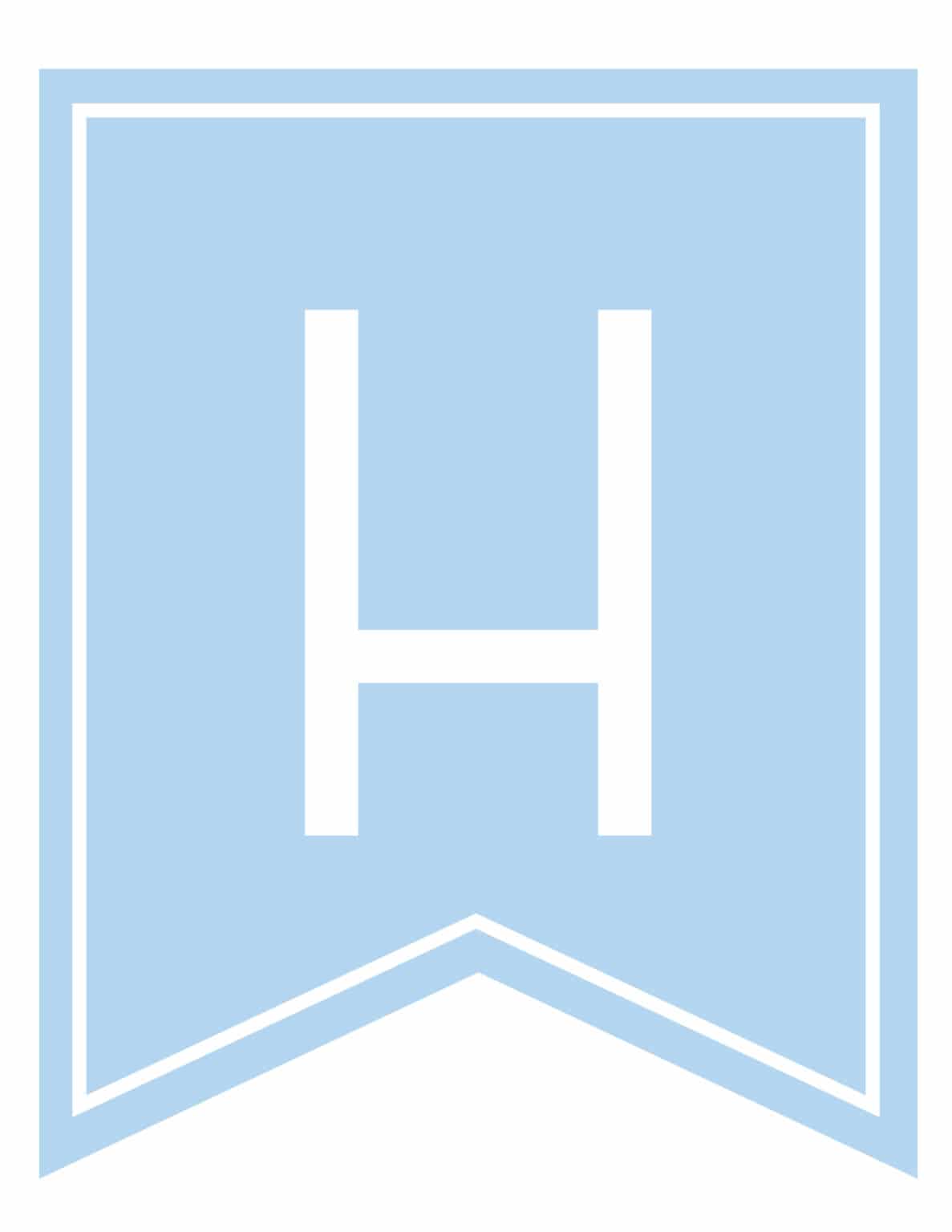 free printable boys blue banner letters world of printables