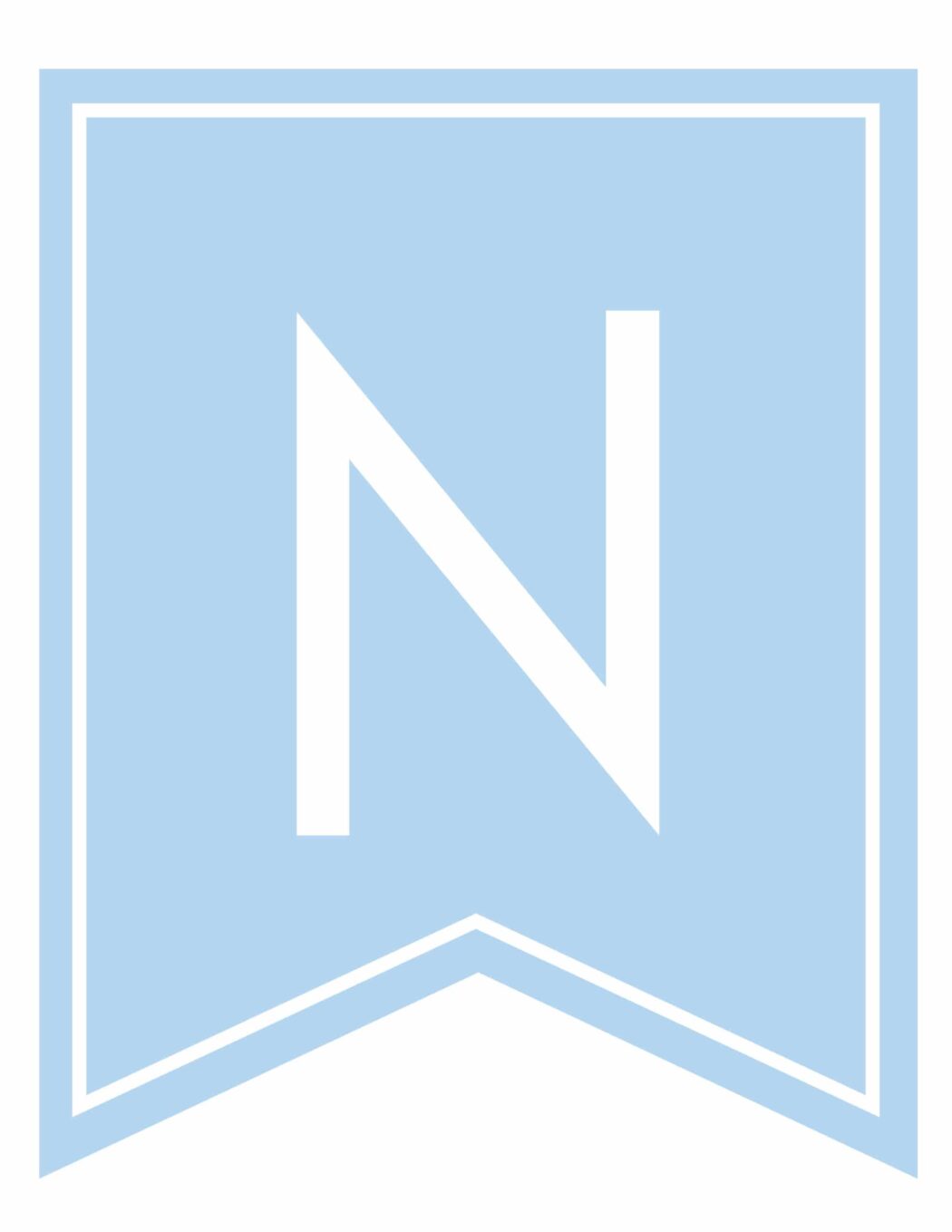 Free Printable Boys Blue Banner Letters - World of Printables