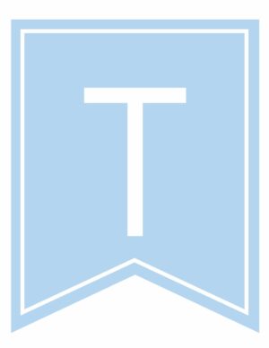 Free Printable Boys Blue Banner Letters - World of Printables