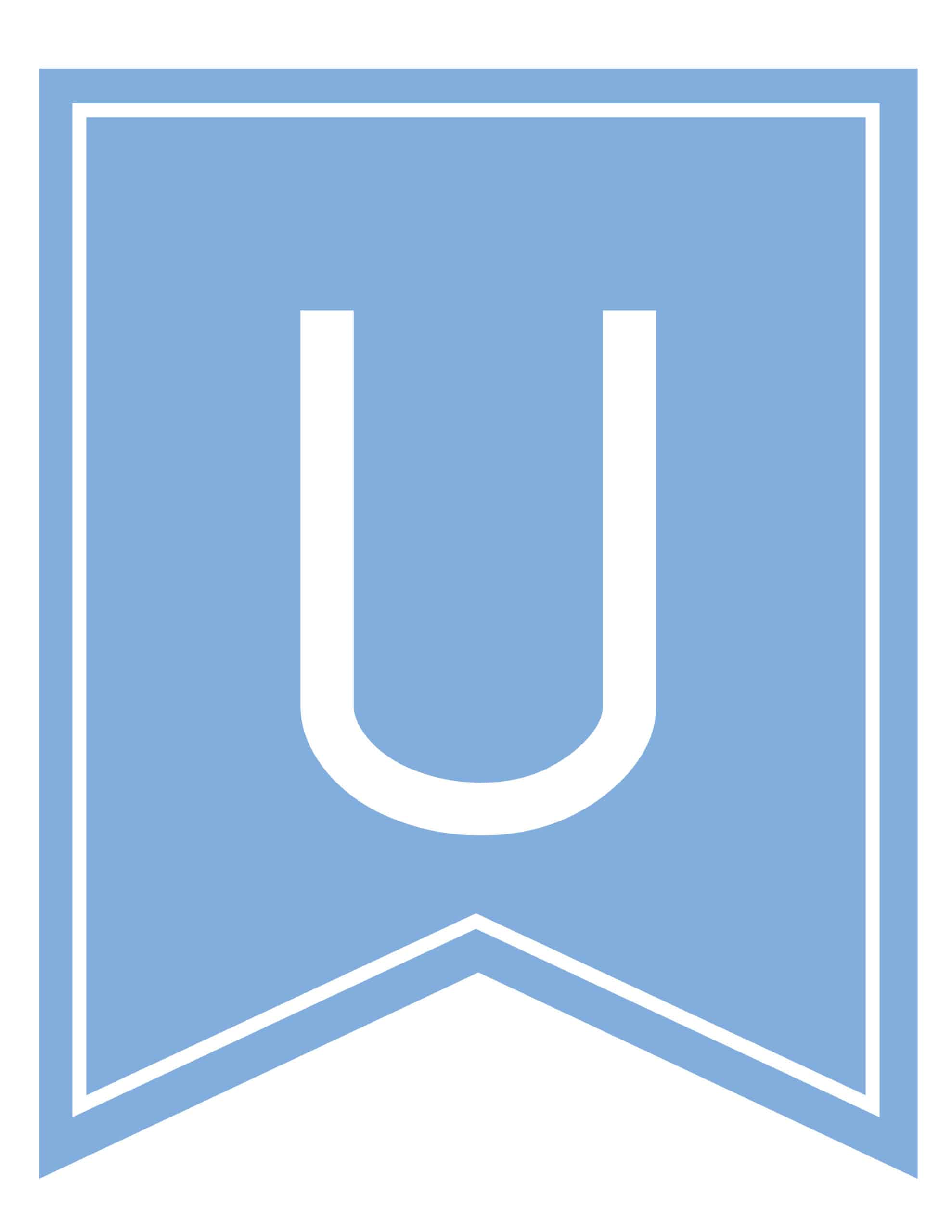 free printable boys blue banner letters world of printables