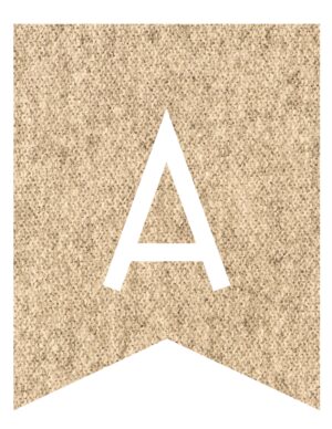 Free Printable Burlap Banner Letters - World of Printables