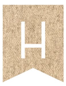 Free Printable Burlap Banner Letters - World of Printables