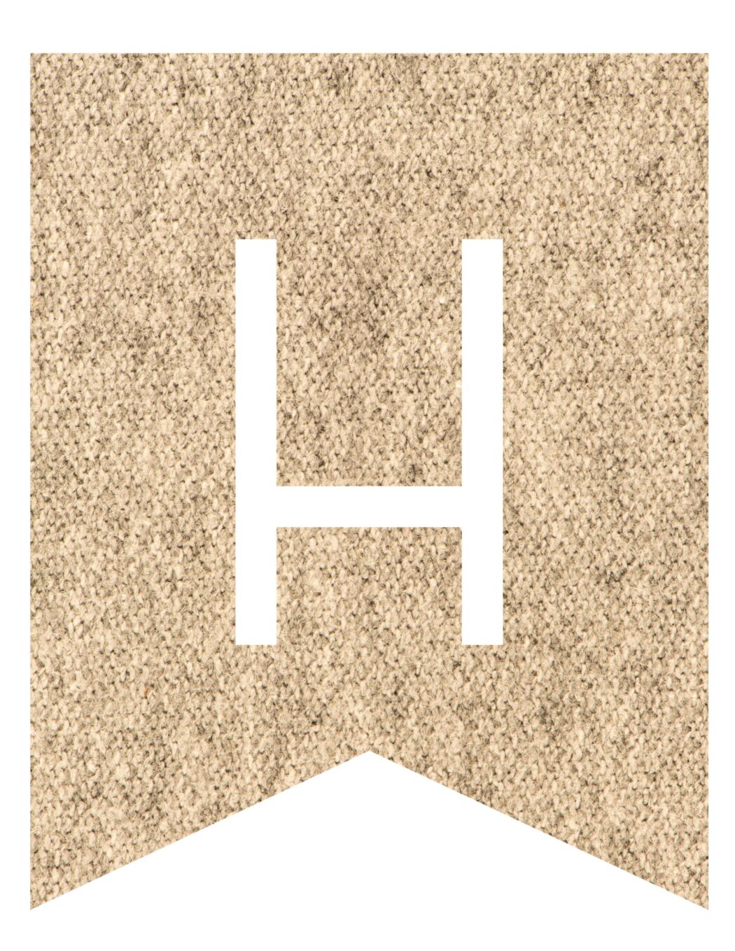 Free Printable Burlap Banner Letters - World of Printables
