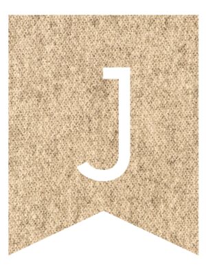 Free Printable Burlap Banner Letters - World of Printables