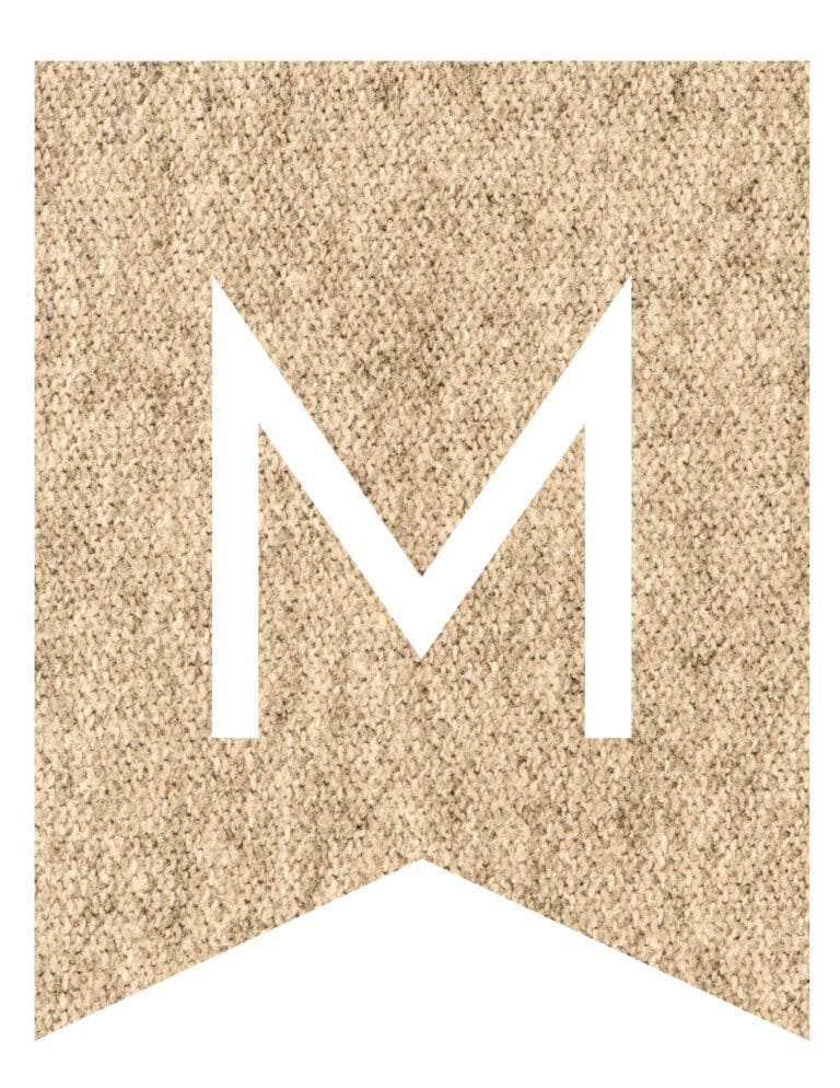 Free Printable Burlap Banner Letters - World of Printables