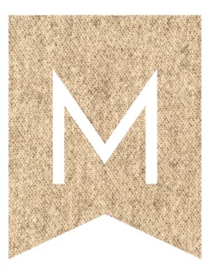 Free Printable Burlap Banner Letters - World of Printables