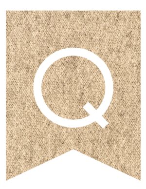 Free Printable Burlap Banner Letters - World of Printables
