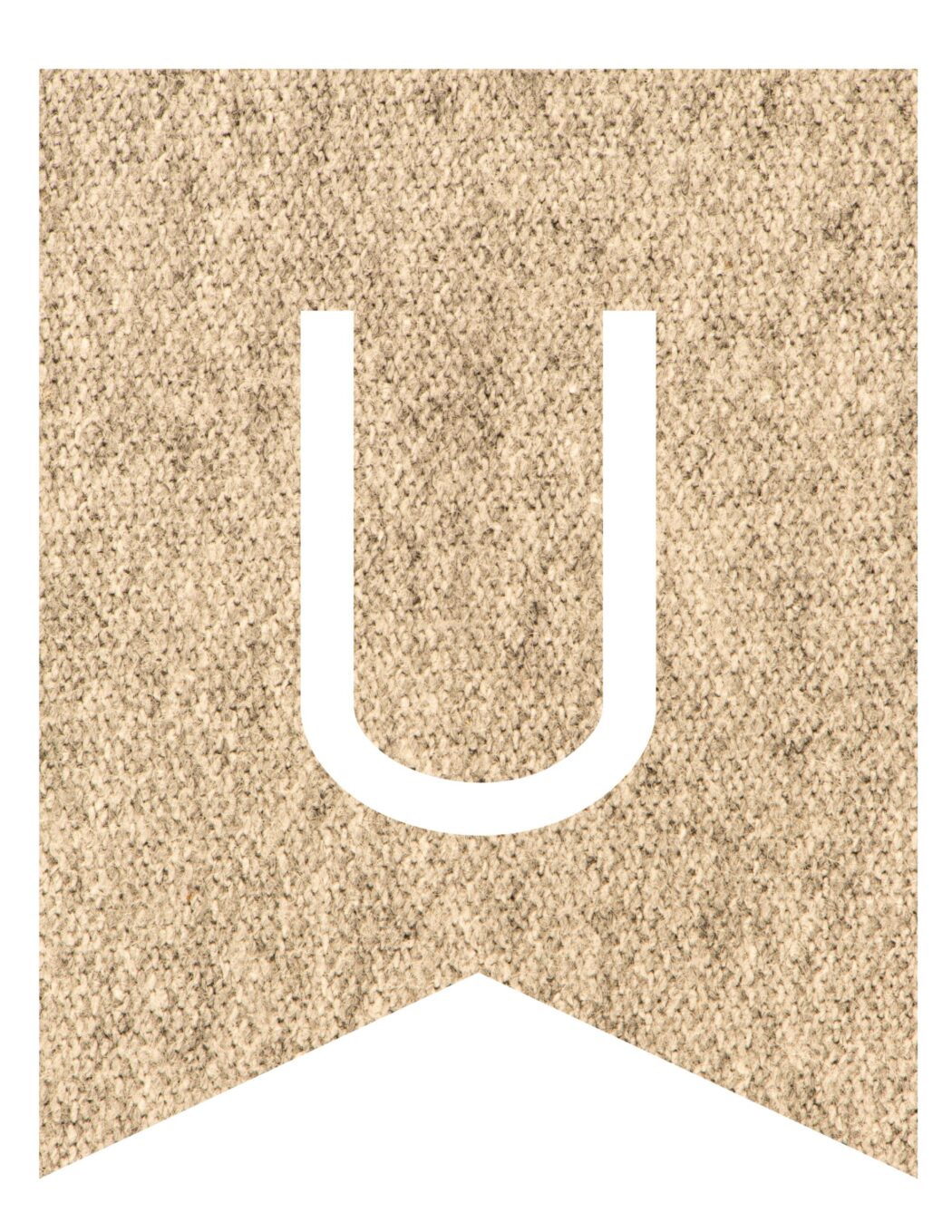 Free Printable Burlap Banner Letters - World of Printables