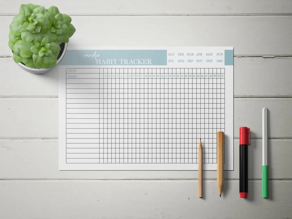 Cardio Habit Tracker Mockup 1