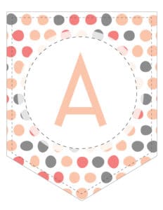 Free Printable Colorful Brushed Polka Dots Banner Letters - World of ...