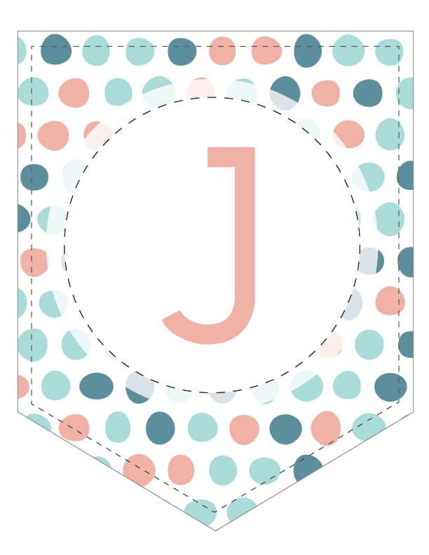 Free Printable Colorful Brushed Polka Dots Banner Letters. These colorful free printable letters for banners are a great DIY to customize a banner for a birthday party, wedding, bridal shower or baby shower.