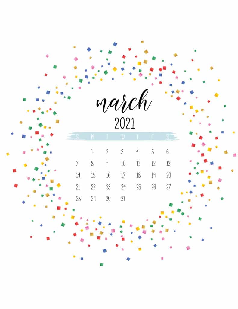 Free Printable March 2021 Calendars World Of Printables