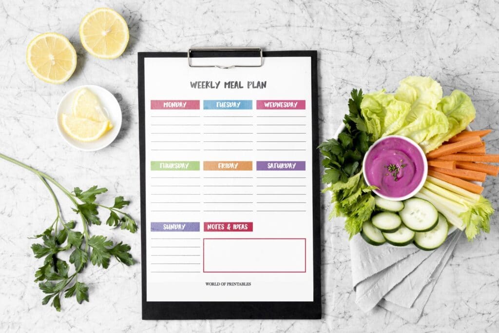 Colorful Printable Meal Planner