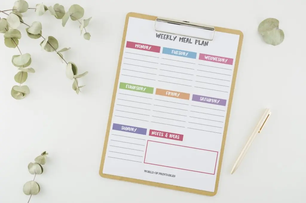 Colorful Meal Planner Mockup 3