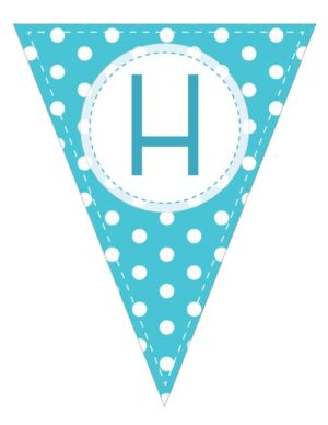 Free Printable Colorful Polka Dot Banner Letters - World of Printables