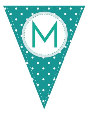 Free Printable Colorful Polka Dot Banner Letters - World of Printables