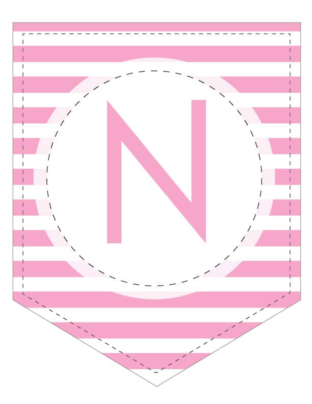 Free Printable Colorful Striped Banner. Easy DIY printable birthday banners for a kids birthday or adult birthday. Easy birthday decor ideas.