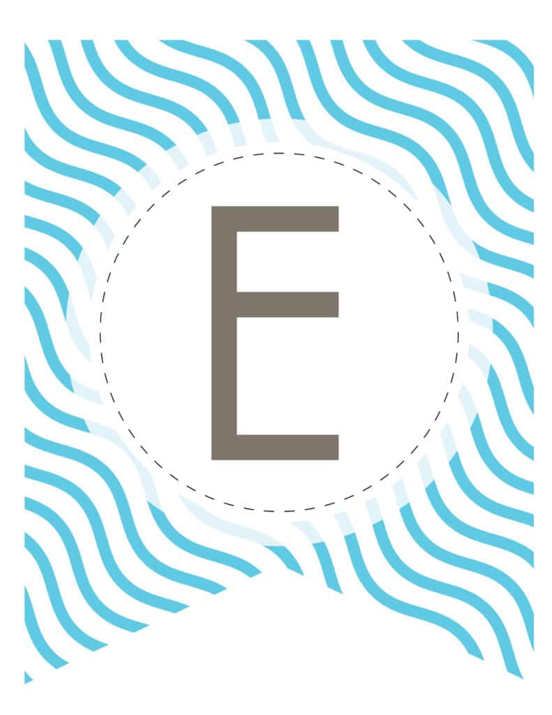 free printable colorful striped pattern banner letters world of