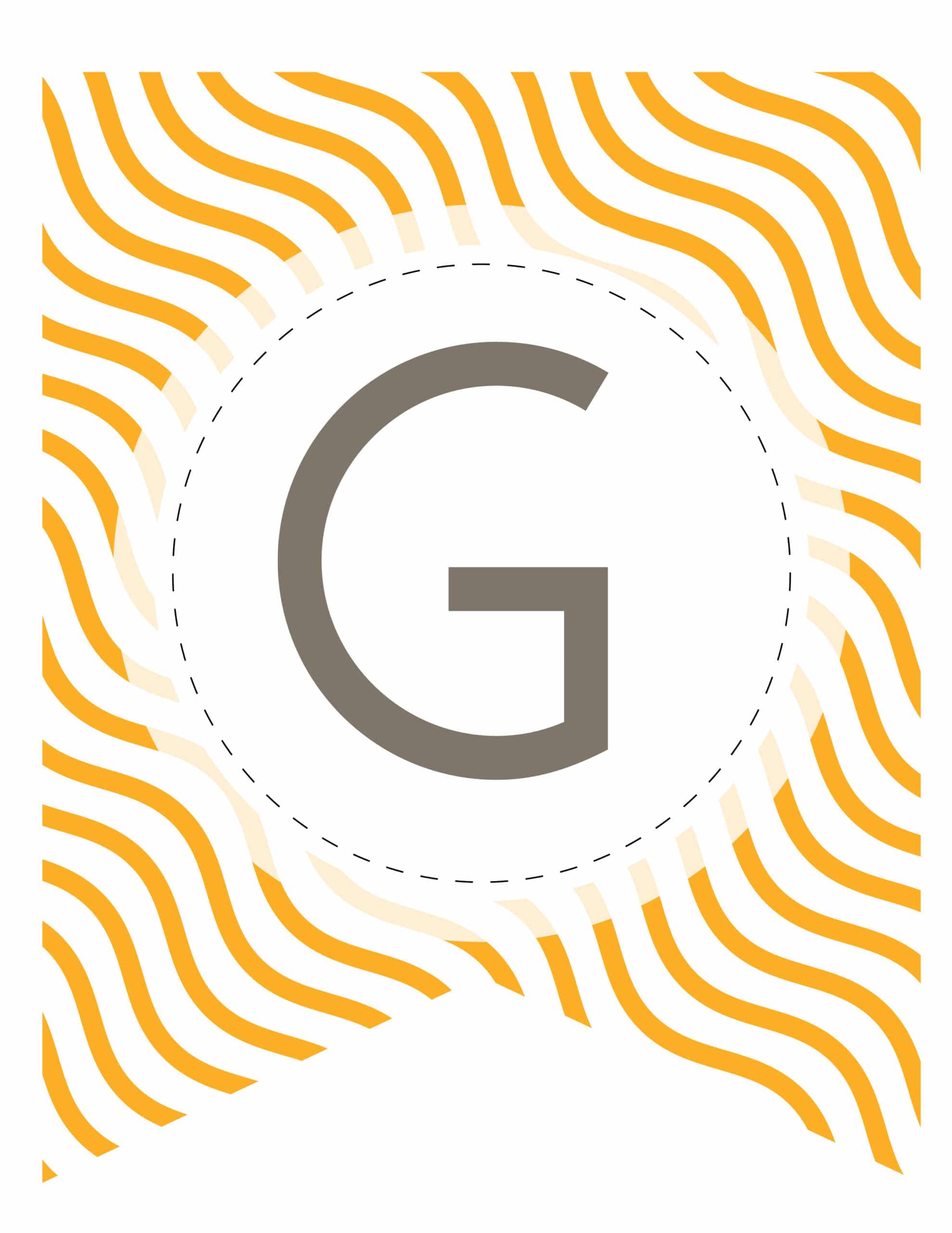 free printable colorful striped pattern banner letters world of printables