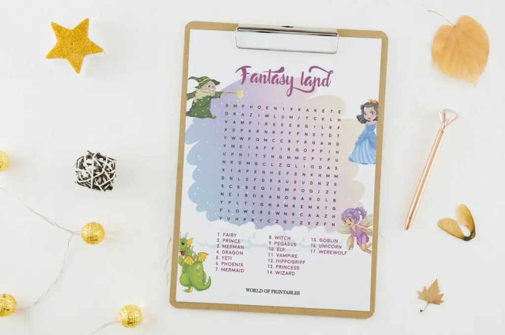 Fantasy Word Search