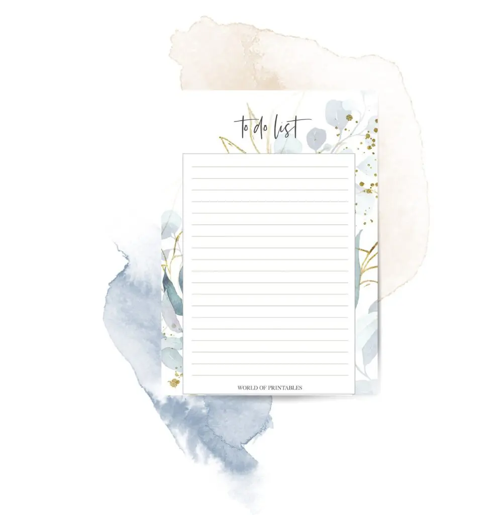 Floral Frame To Do List Template