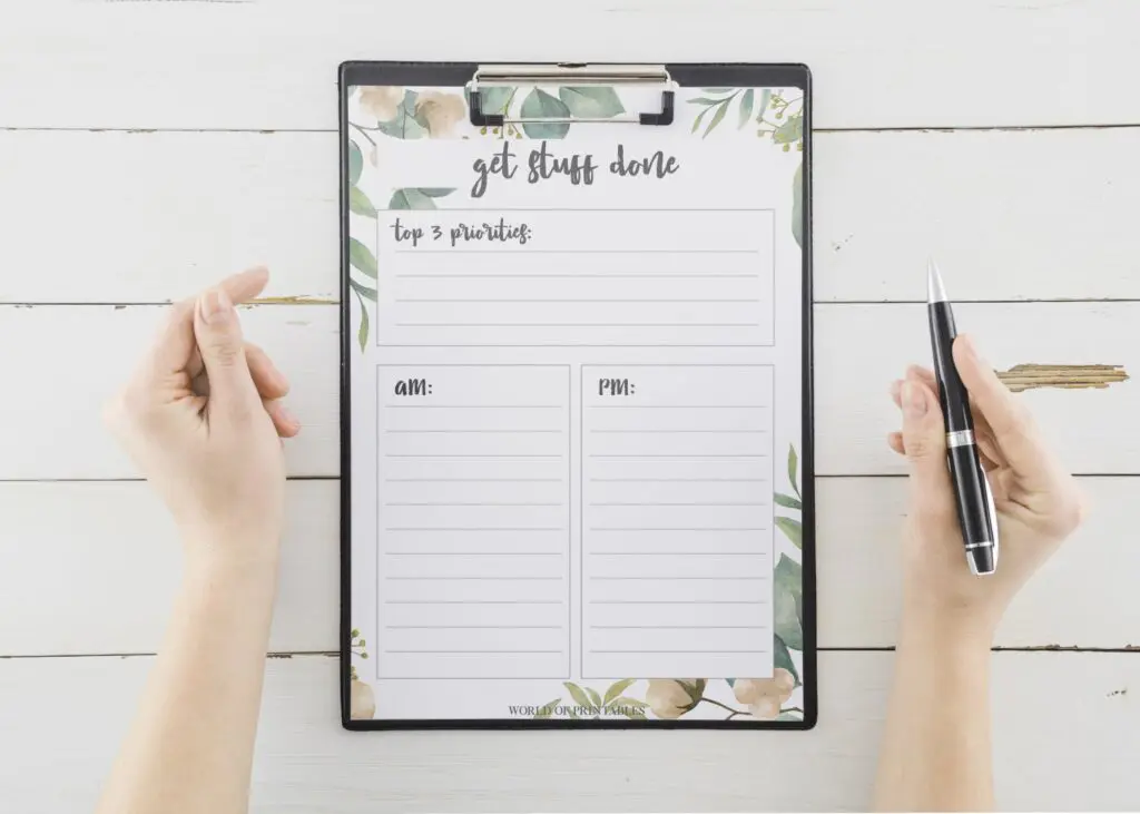 Floral To Do List Template