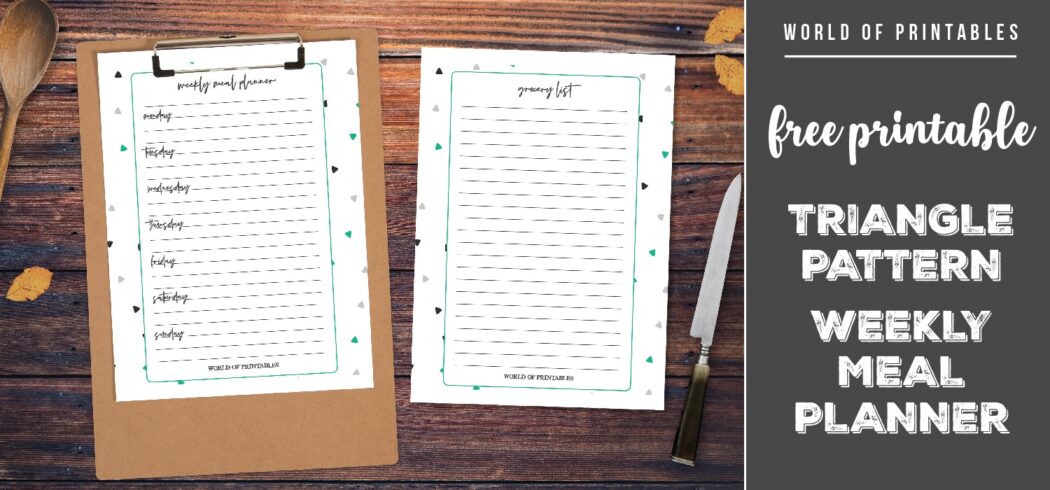 Free Weekly Meal Planner Template - World of Printables