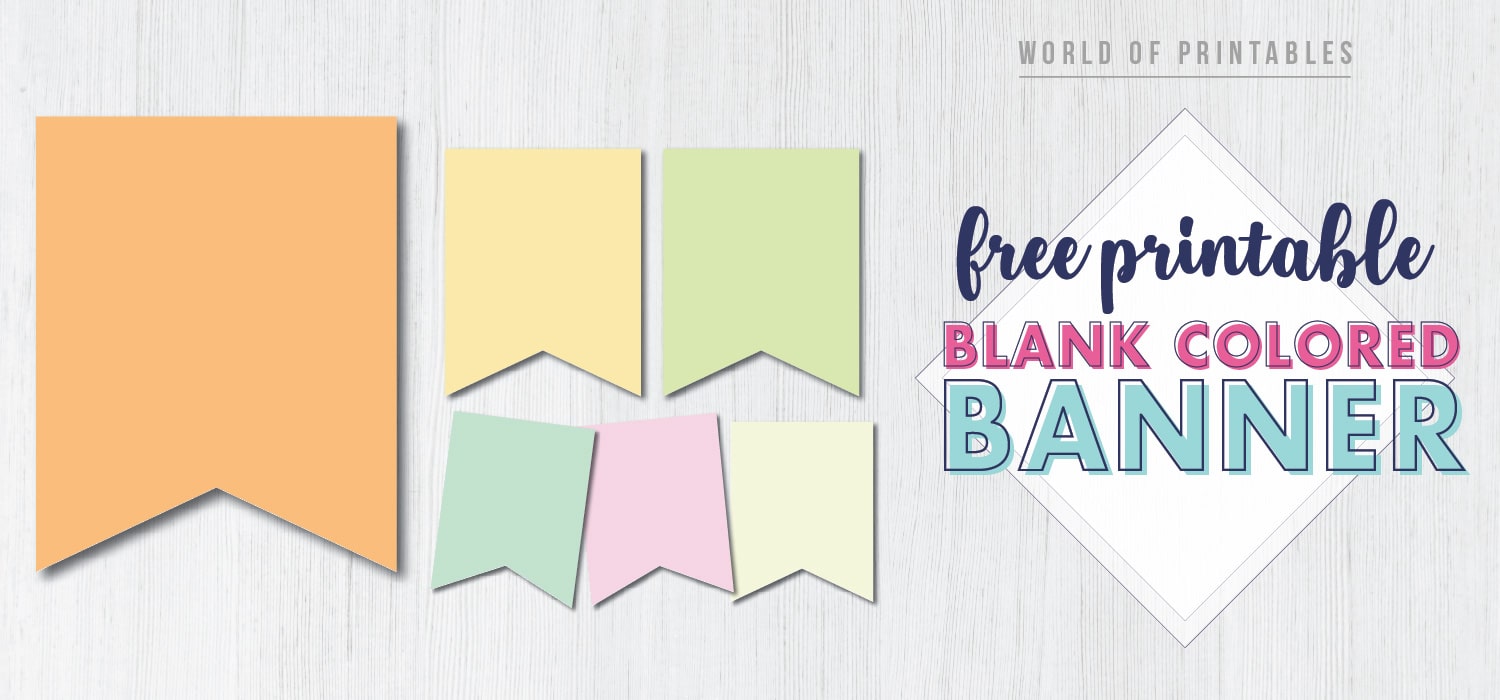 Free Printable Blank Colored Banner World Of Printables