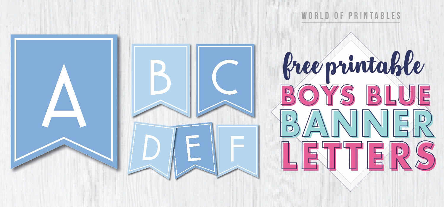 Free Printable Banner Letters Blue - PRINTABLE TEMPLATES