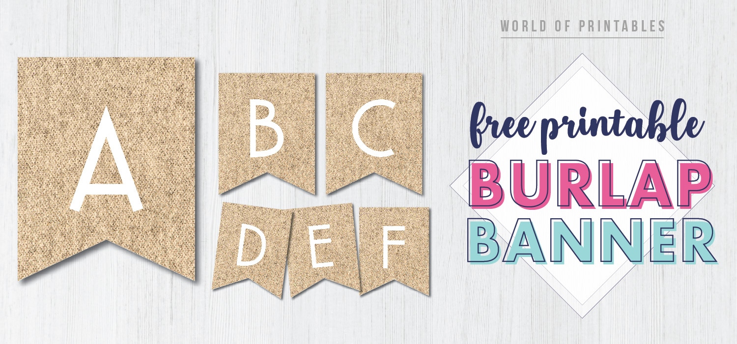 Free Printable Burlap Banner Letters - World of Printables