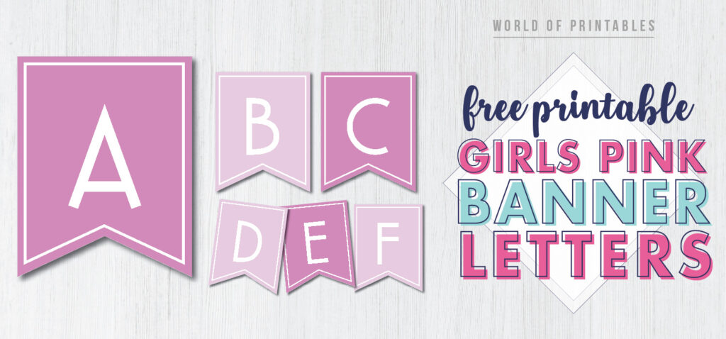 Free Printable Pink Banner